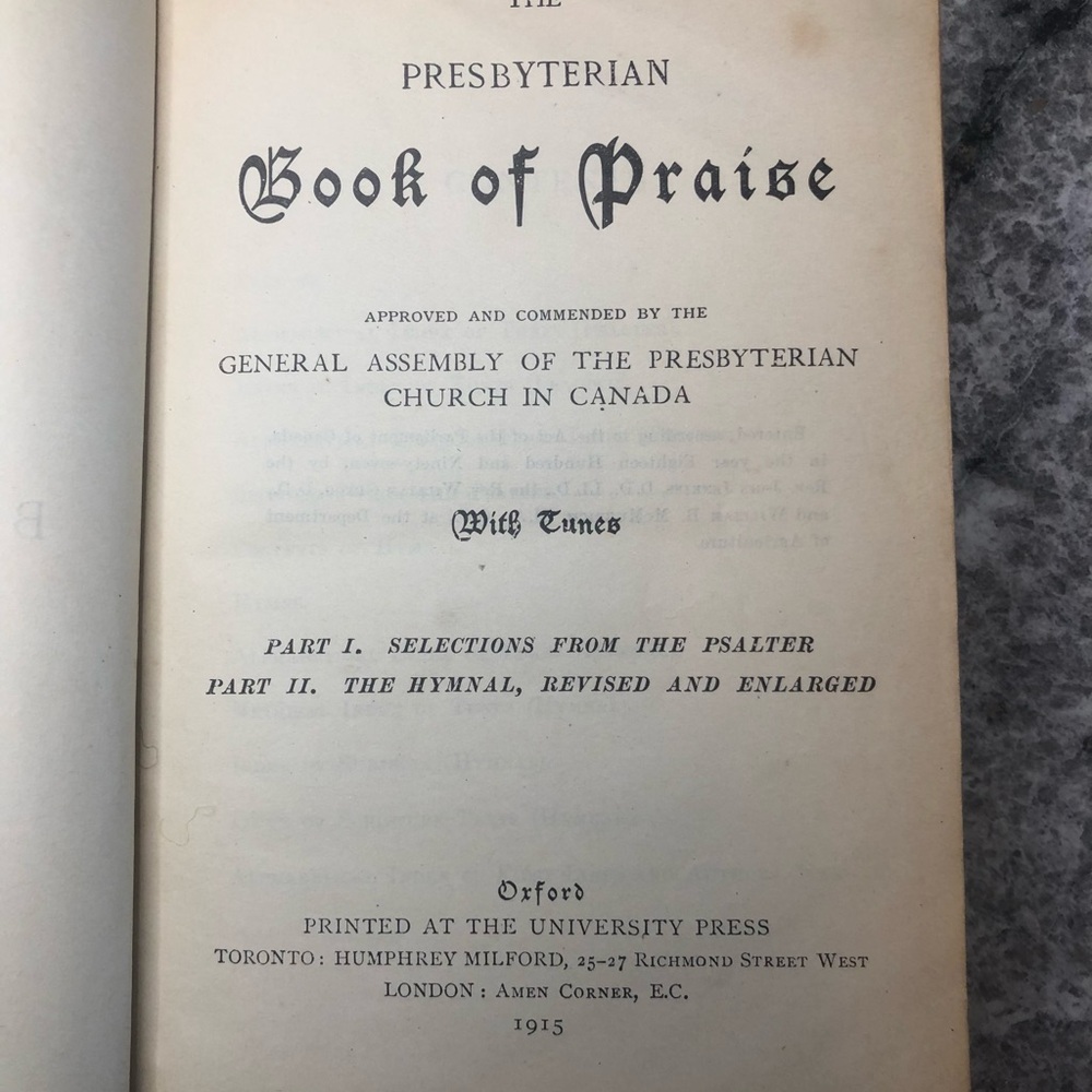 Book of Praise Hymnal